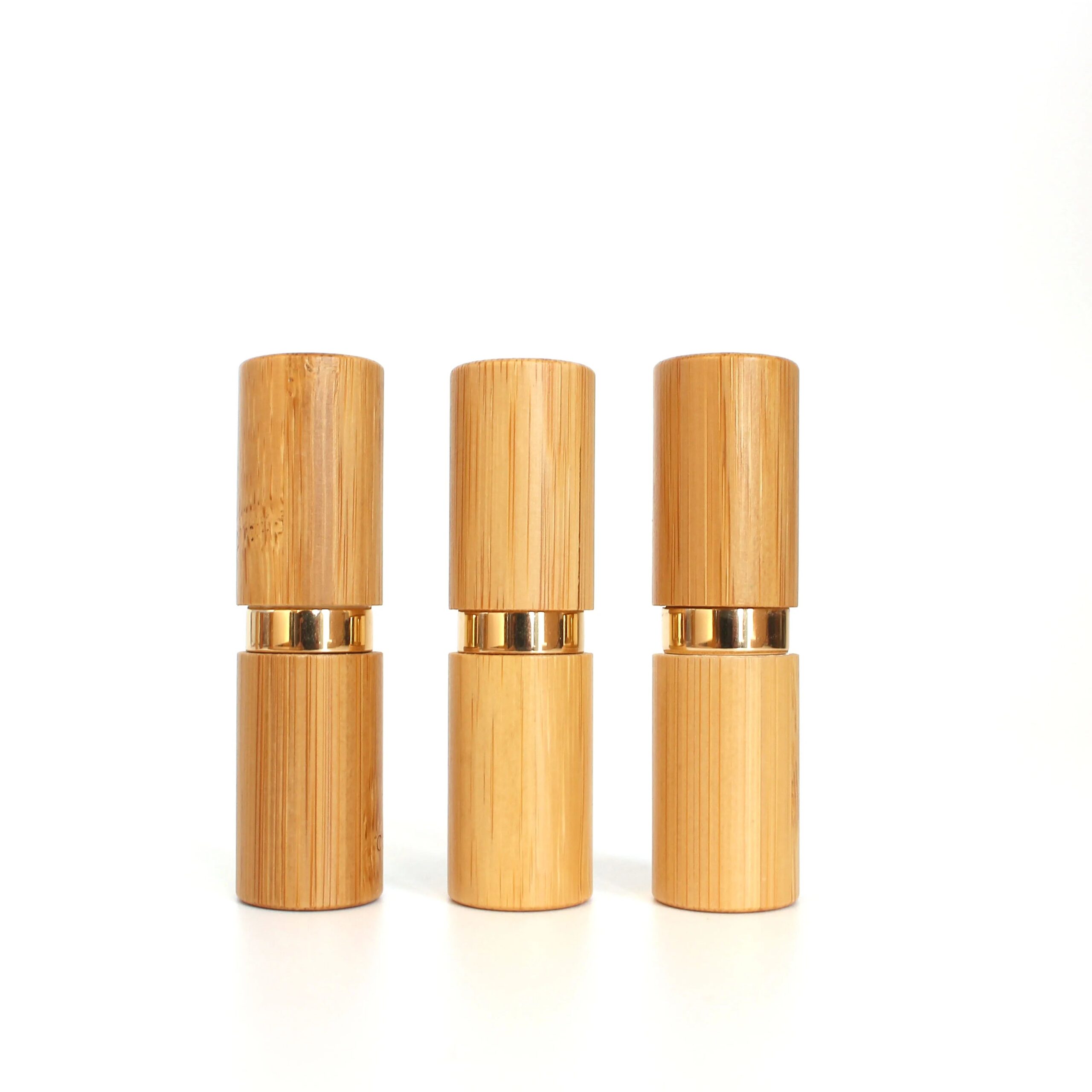 Custom Logo Refillable Wooden Twist up Lip Balm Bamboo Lipstick Tube Cosmetic Packaging N888 - 图片 7