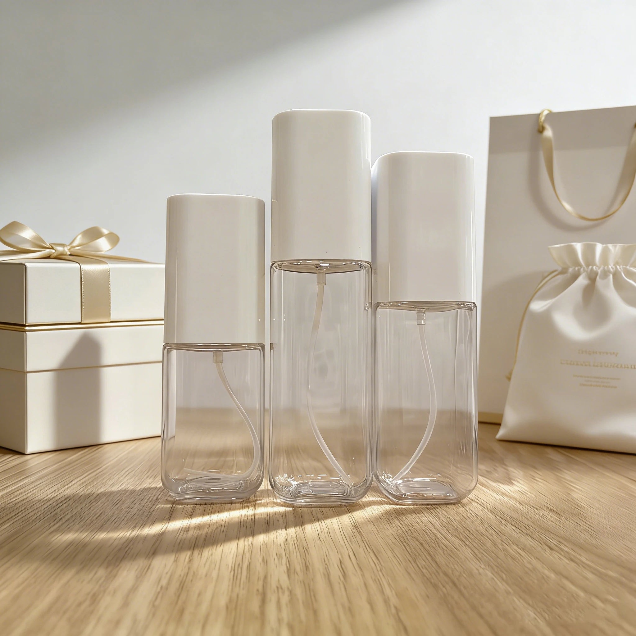 Custom Color Empty Luxury Plastic PET Lotion Bottles 80ml 100ml 120ml Square Clear Body Lotion Pump Cosmetic Packaging - 图片 3