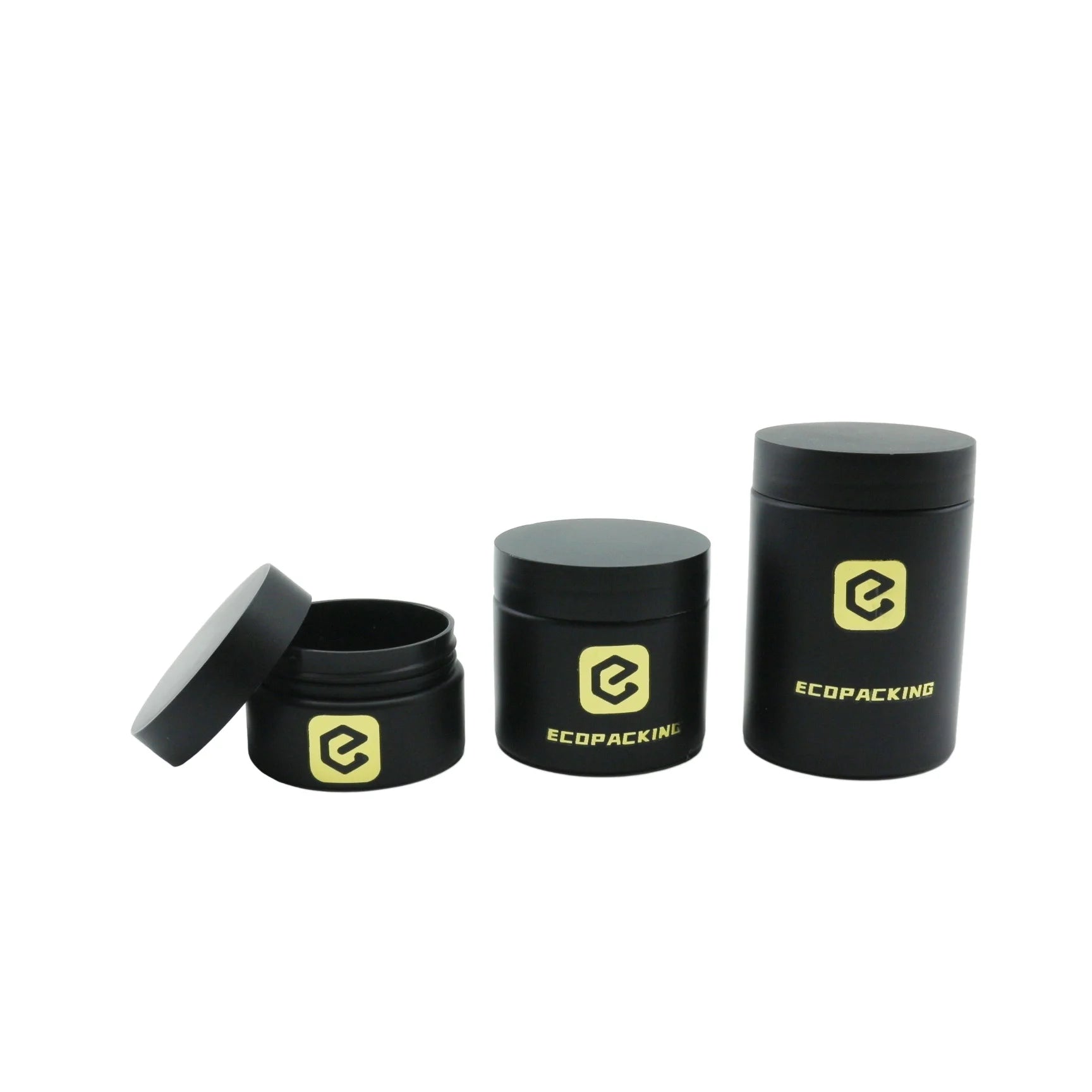 200ml 250ml 8oz Empty Cosmetic Container Frosted Black Plastic Jar with Matte Black Screw Lid for Cream Hair Gel Food Plastic - 图片 4