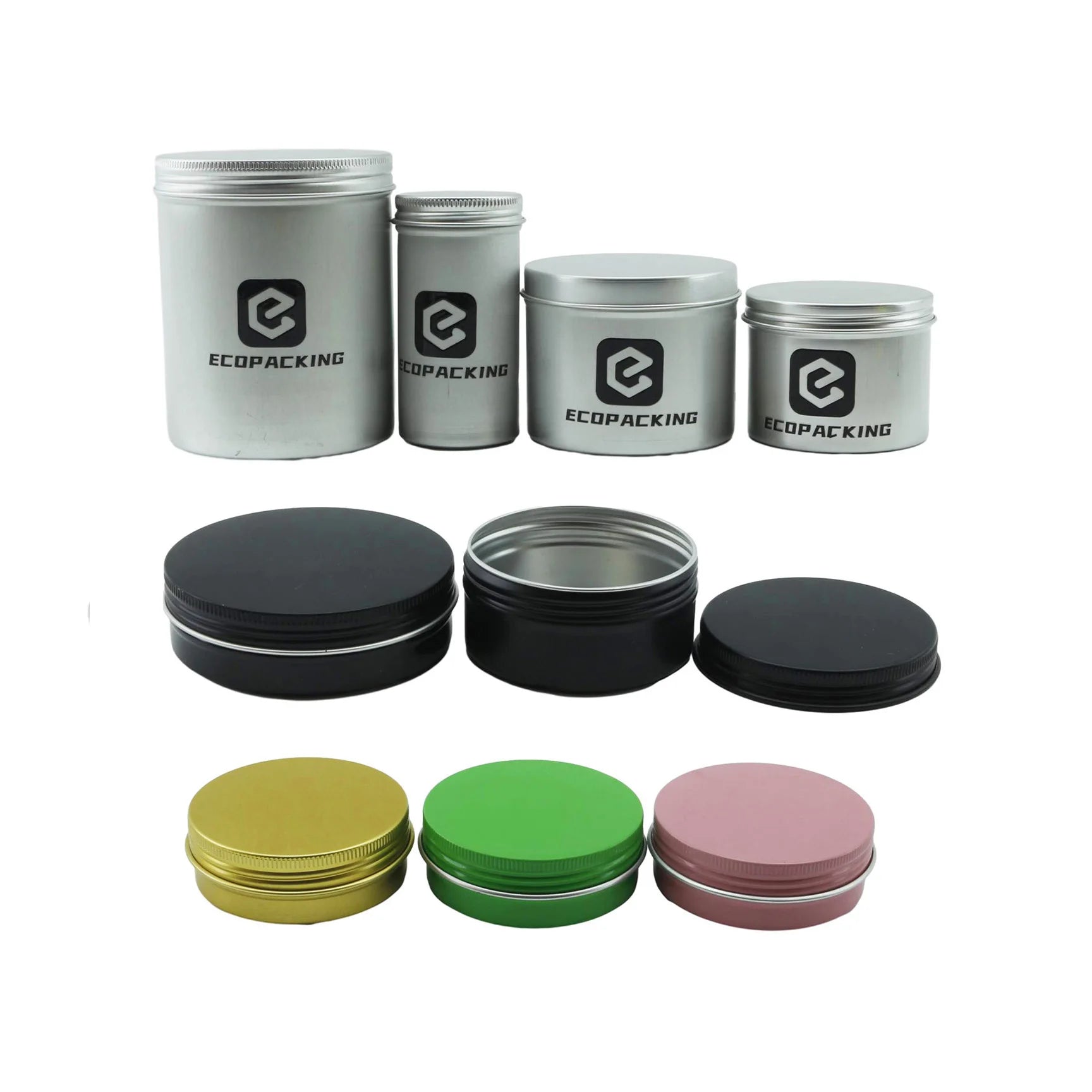 5g 10g 15g 20g 30g 50g 60g 80g 100g 120g 150g 200g 250g 300g 500g 750g 1000g Aluminum Cosmetic Containers Metal Tin Can Jar