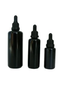 custom empty luxury uv black glass cosmetic dropper bottle 30ml 50ml 100ml for essential oil cosmetic serum