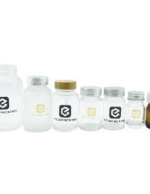 60ml 100ml 120ml 150ml 200ml 250ml 300ml Glass Supplement Capsule Bottle Vitamin Pills Bottle with Lid Packaging B8888