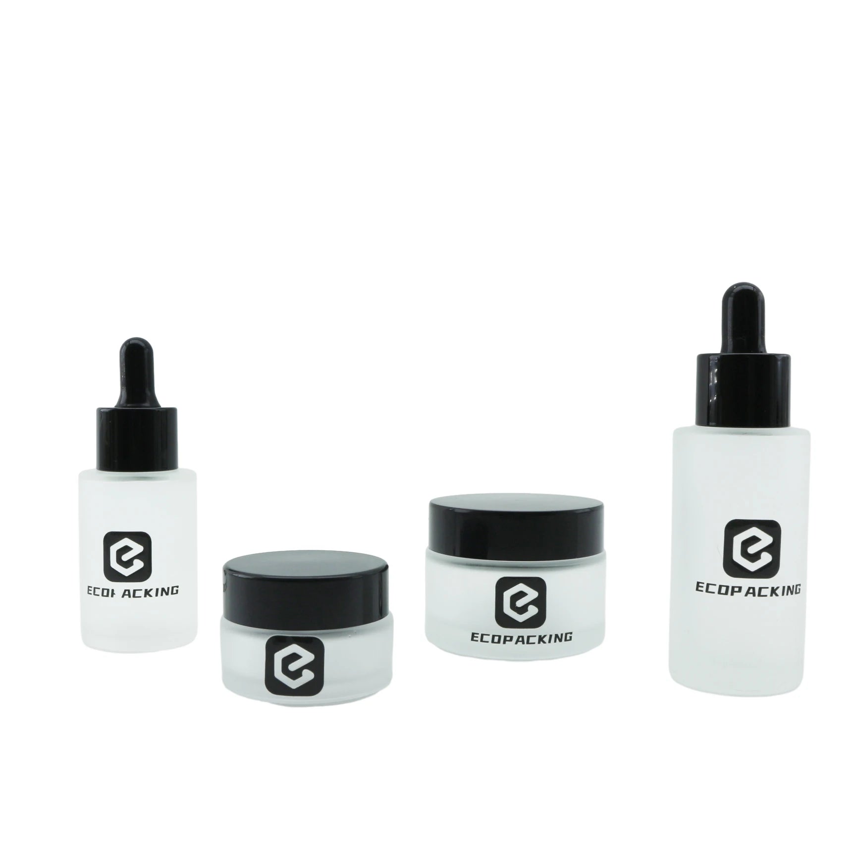 Frosted Empty Lotion Pump Cosmetic Frosted Glass Pump Bottle for Skin Care Face Cream Package - 图片 6