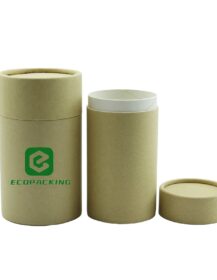 Food Grade Round Kraft Paper TubesPackaging Cardboard Tube with Metal Lid Tea Packaging