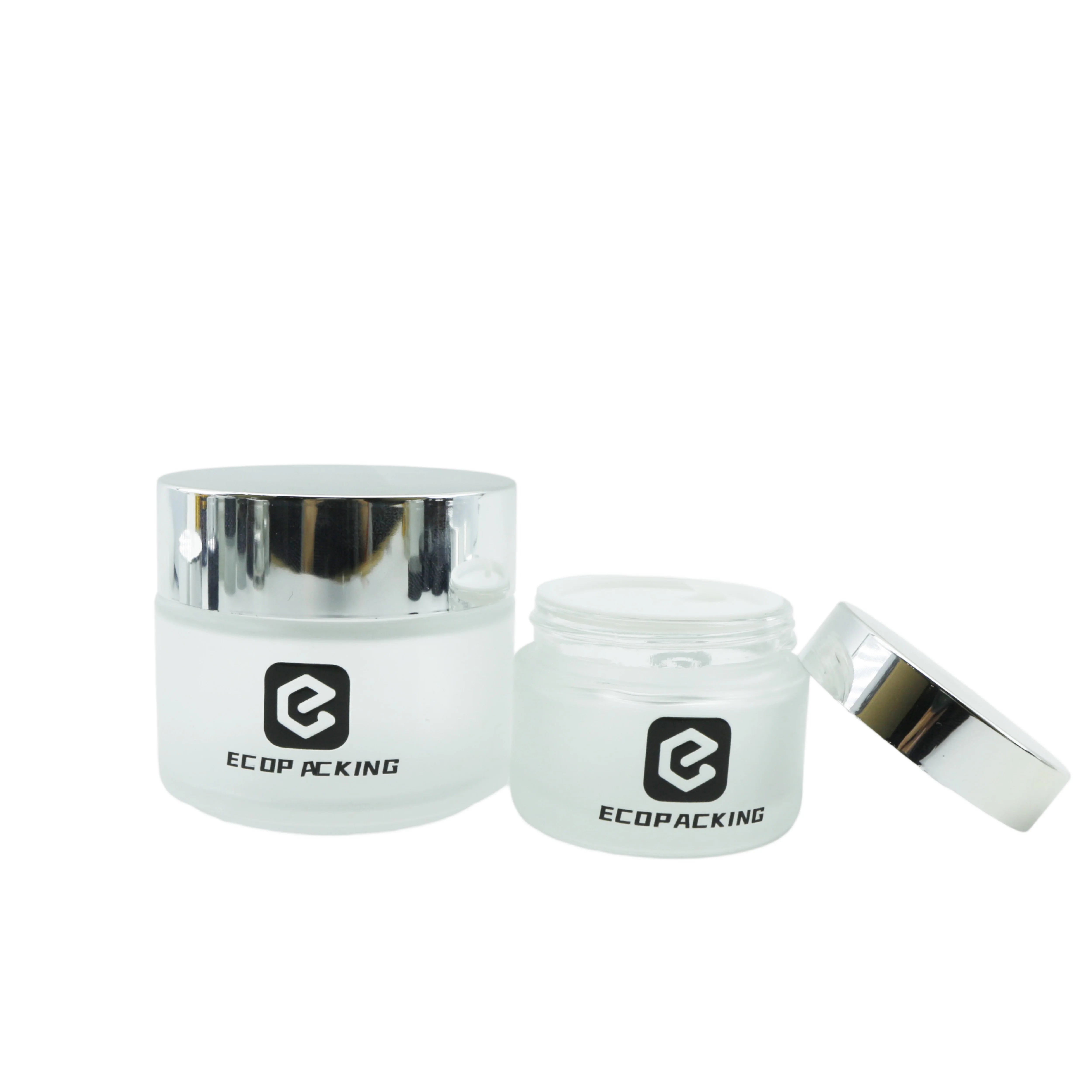 5g 10g 15g 20g 50g 100g Empty Round Matte Face Cream Frosted Lip Balm Container Cosmetic Glass Jar With Lid - 图片 6