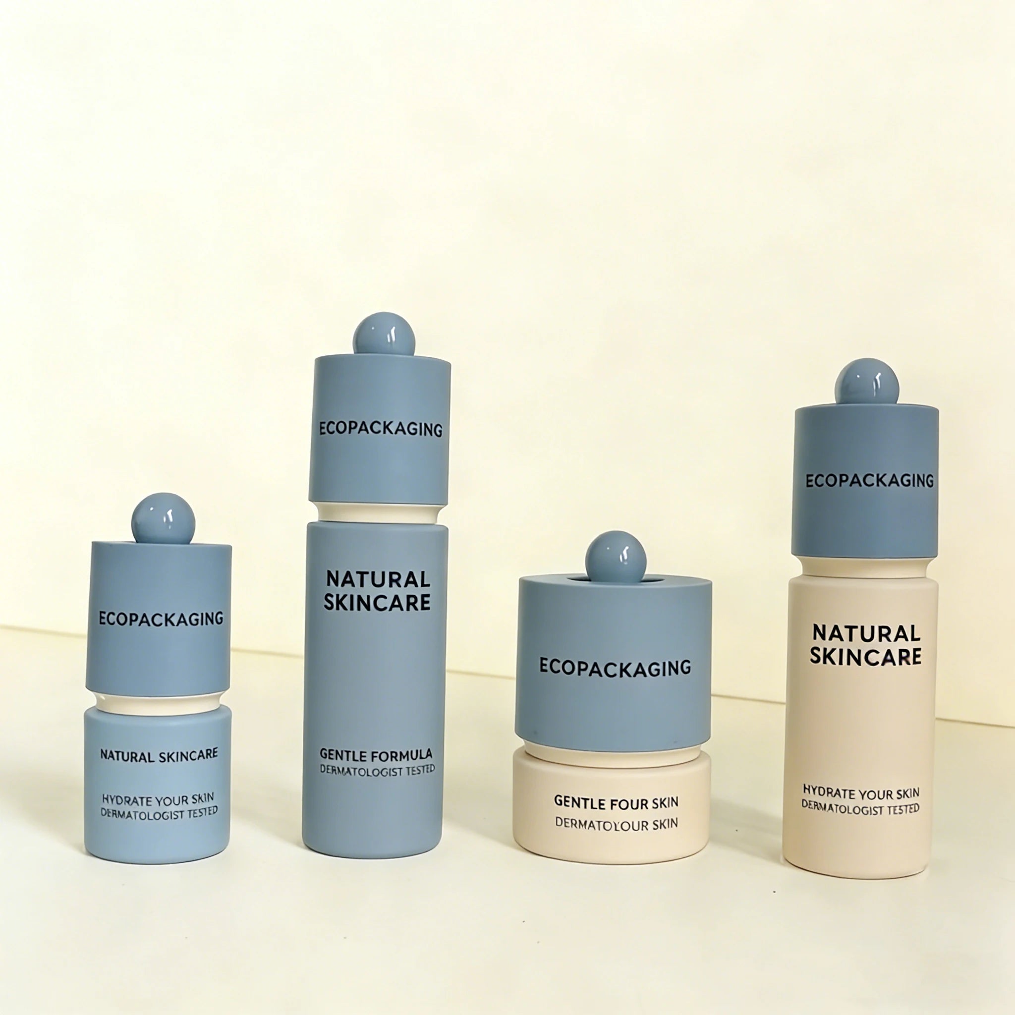 Light Oxygen Skincare Bottle Set Cosmetic Lotion Serum Glass Bottle and Face Cream Jar for Natural Skin Care Essence - 图片 11