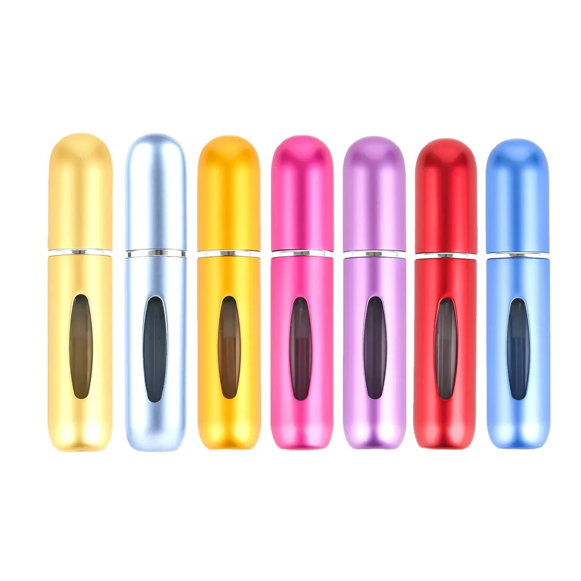 Luxury 5ml Mini Refillable Perfume Bottle Travel Size with Aluminum Collar and Pump Sprayer Empty Bottom Filling in Stock