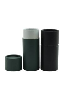 High Quality Biodegradable Matte Kraft Paper Cardboard Black Tube Round Black Paper Tube Packaging with Gold logo