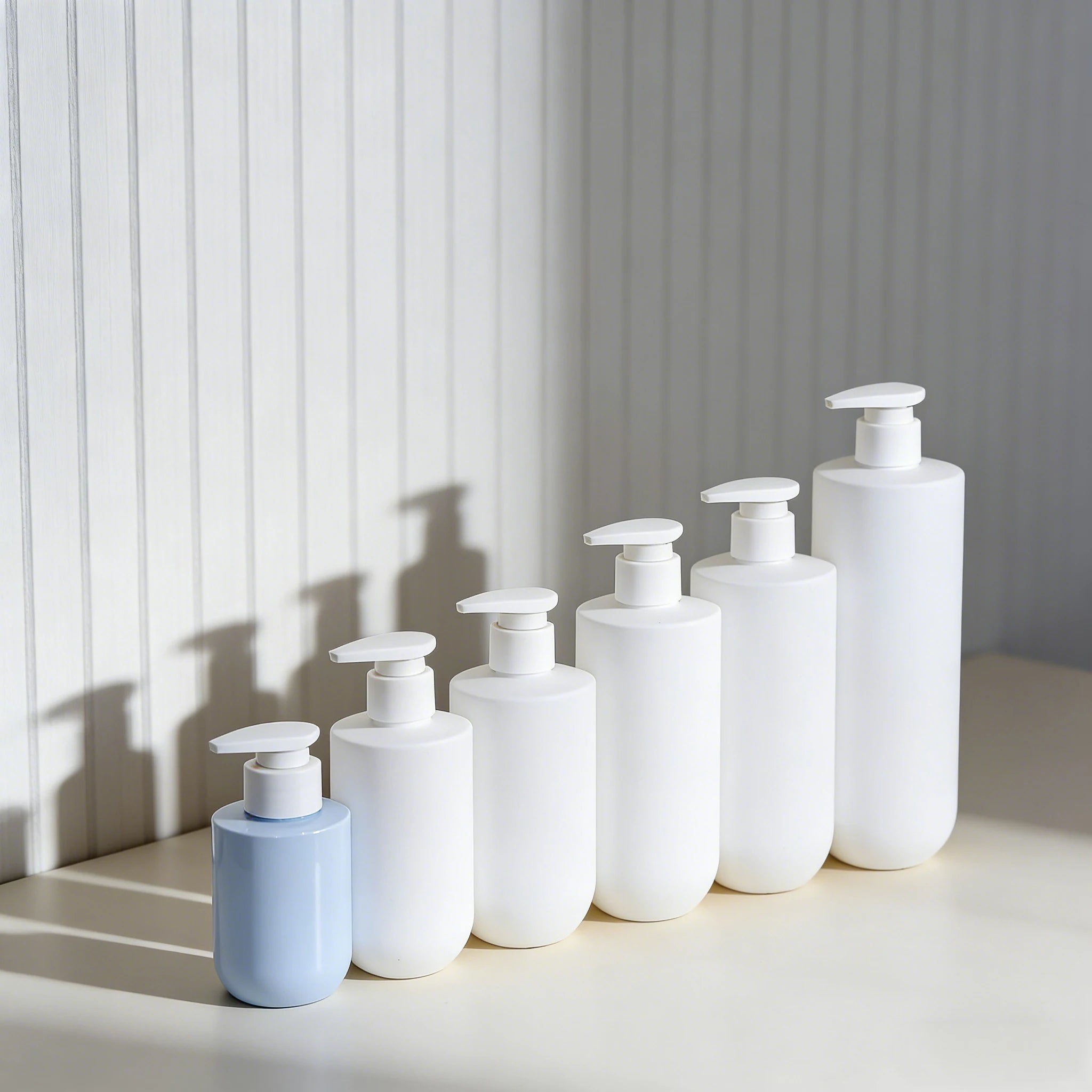 High Quality 300ml 500ml Skin Care Packaging Personal Care Dispenser Cosmetic Frosted HDPE Plastic Shampoo Pump Empty Lotion - 图片 4