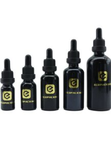 Wholesale Black Glass Essential Oil Bottle 5ml 10ml 15ml 20ml 30ml 50ml 100ml Serum Dropper Bottle
