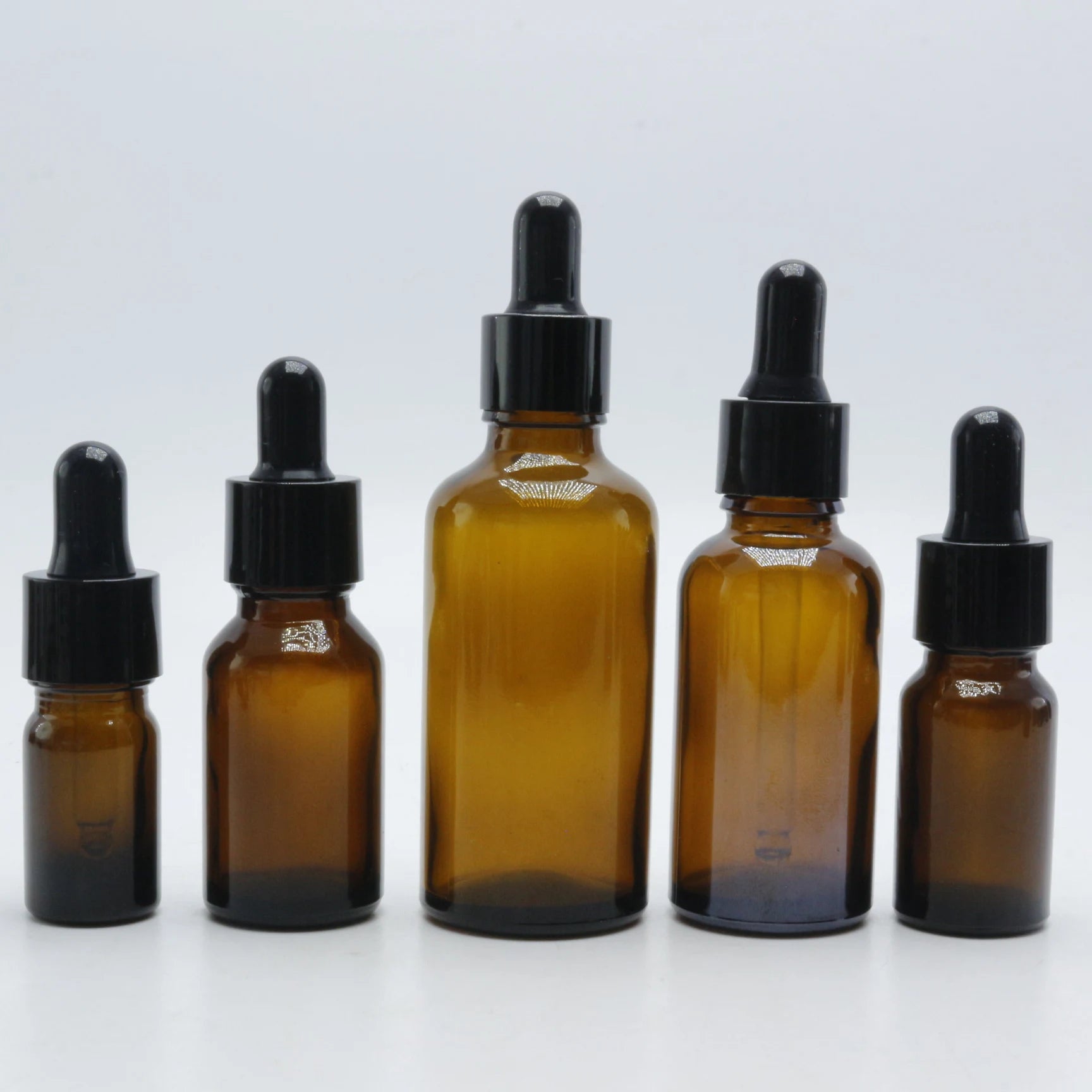 Wholesale 5ml 10ml 15ml 20ml 30ml 50ml 100ml Amber Glass Essential Oil Bottle with Plastic Dropper - 图片 4