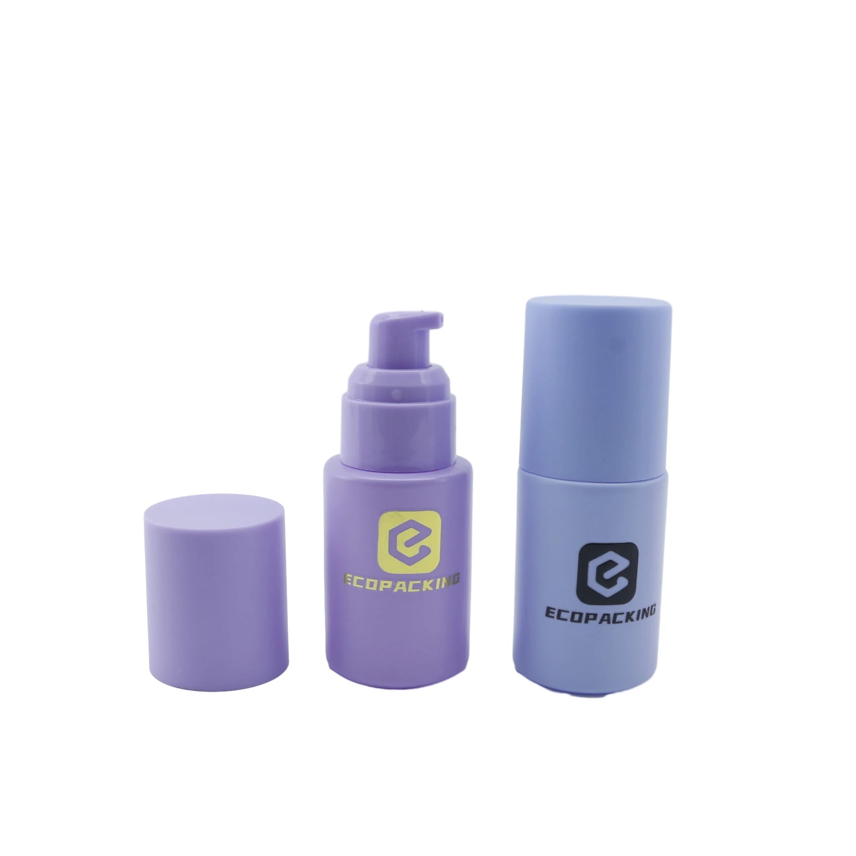 30ml Luxury Lotion Pump Bottle Round Flat Shoulder Opaque Glass Lotion Pump Matte Bottles