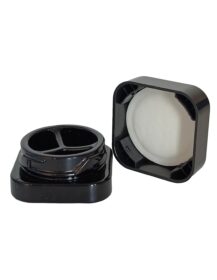 3ml 5ml 7ml 9ml White Black Porcelain Custom square Round Divider Two Compartment Concentrate Jars with CRC Lid