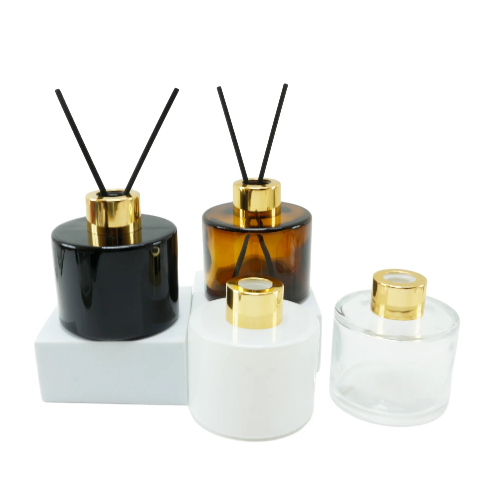 Luxury Heavy Glass Perfume Bottle 50ml Cylinder Parfum Bottle 30ml Empty Glass Fragrance Perfume Bottle With Flocking Cap - 图片 7