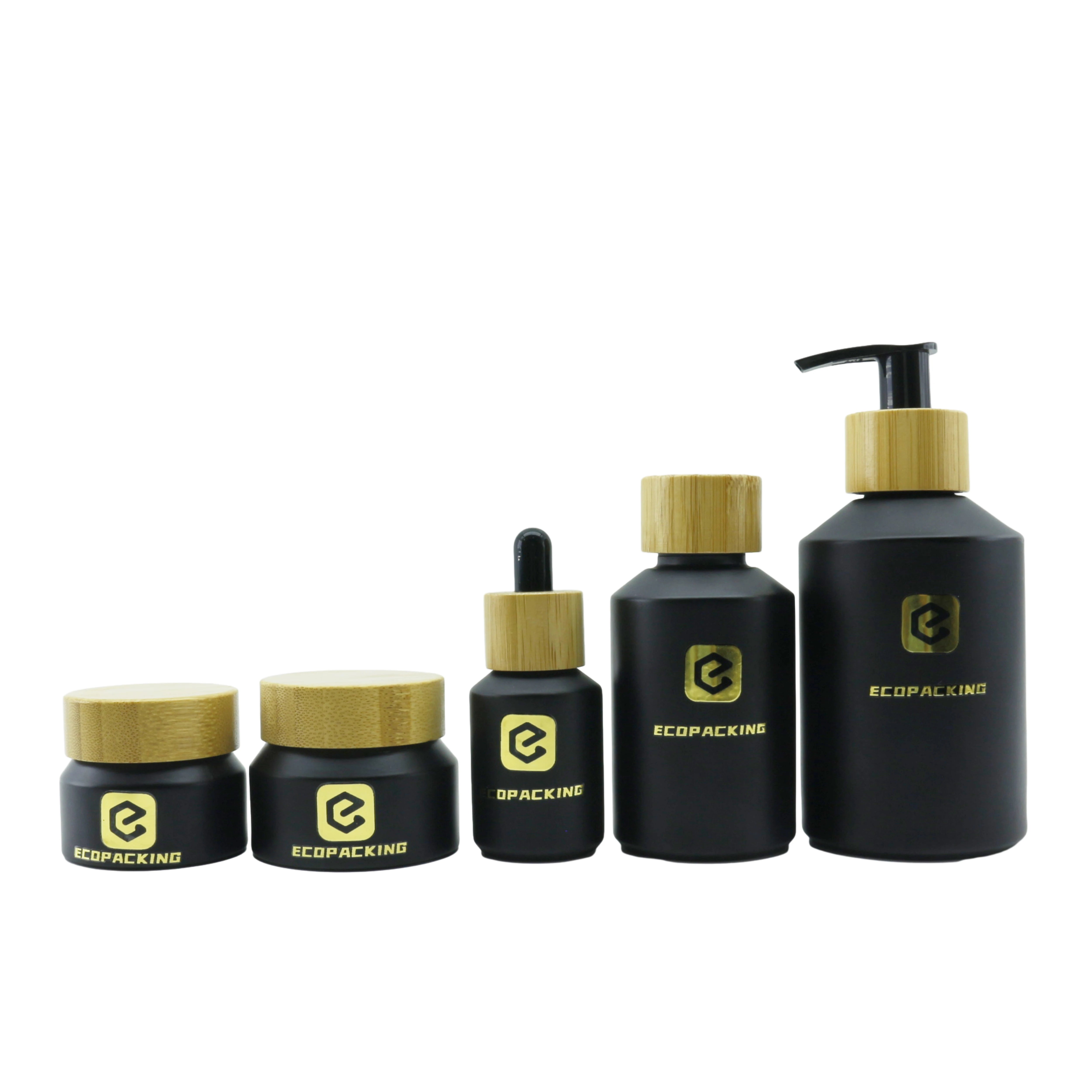 Luxury Glass Lotion Cosmetic Glass Dropper Bottle Pump 15ml 30ml 50ml 100ml Skincare Packaging Cosmetic Bottles and Jars Sets - 图片 6