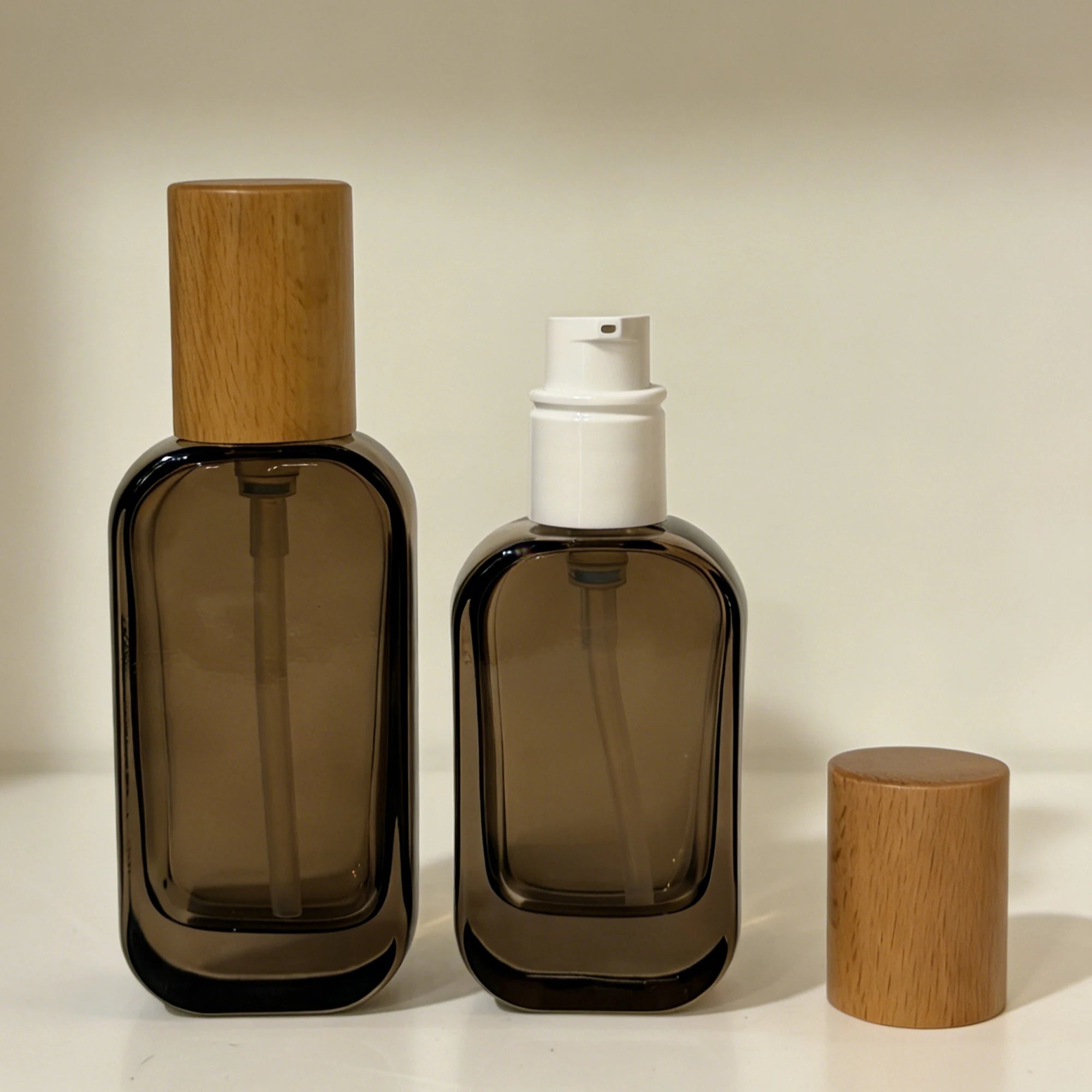 High-grade Skin Care 30ml 50ml 100ml 120ml Gradient Orange Cosmetic Lotion Pump Foundation Glass Bottles Jars Set Face Cream - 图片 6
