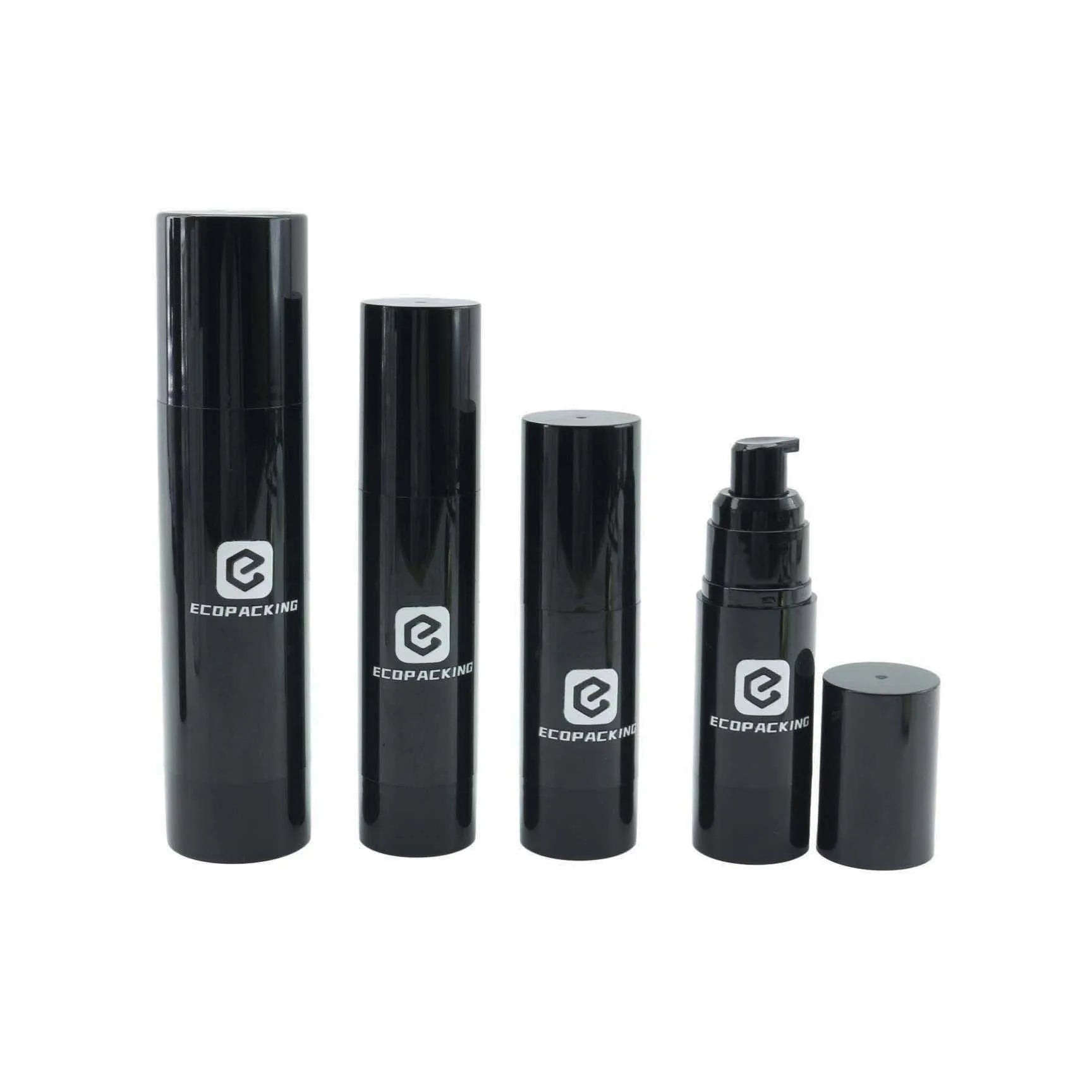 Luxury 15ml 30ml 50ml Black Airless Pump Bottle Customized Face Serum Skin Care Packaging - 图片 7