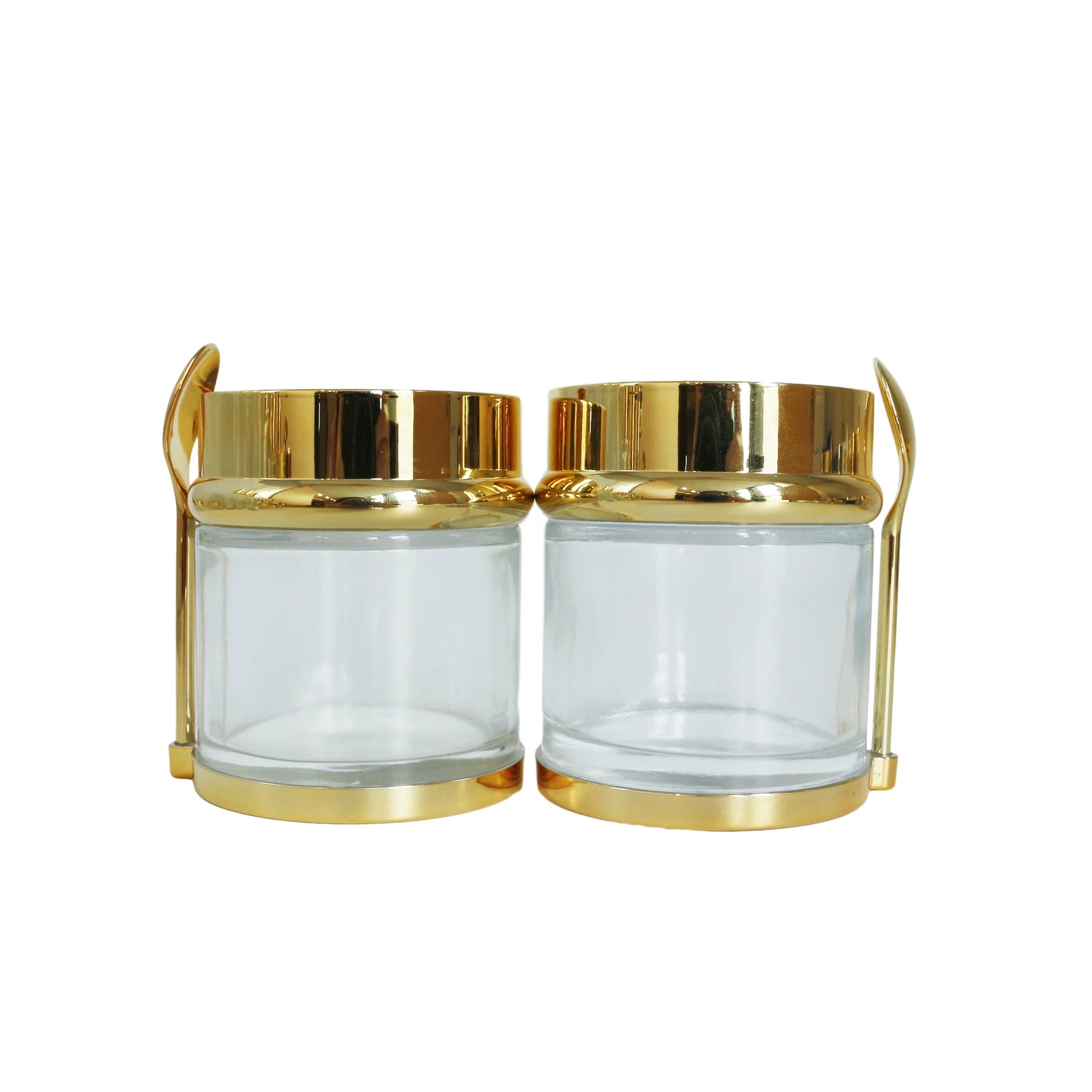 Wide Mouth Luxury Glass Cream Cosmetic Jar with Spoon Spatula Lid for Body Butter Night Cream Skin Care Packaging 30ml 50ml 80ml - 图片 3
