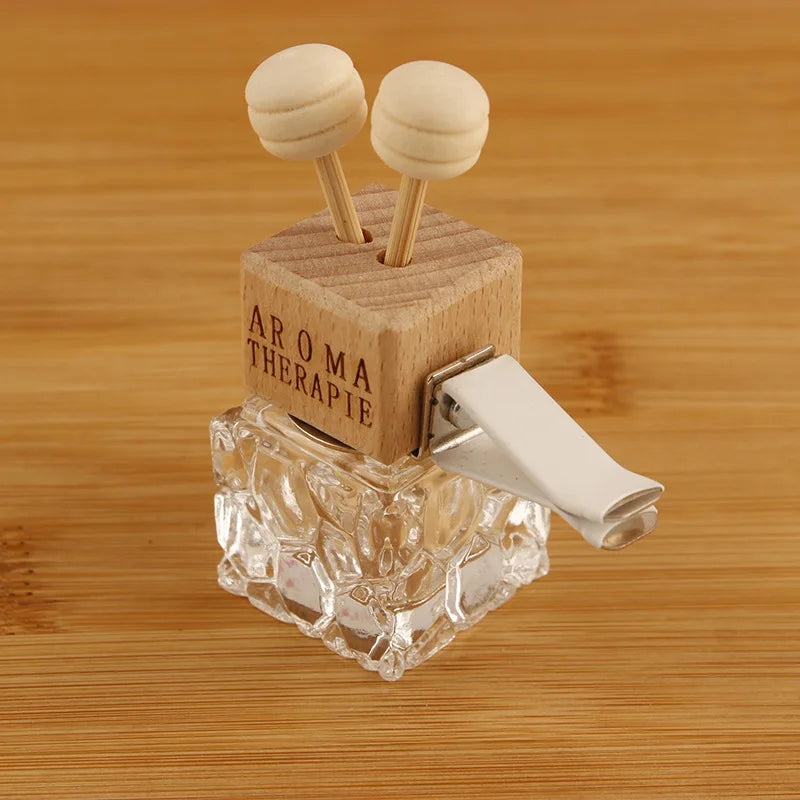 Wooden Top 6ml 8ml 10ml Empty Hanging Car Perfume Diffuser Air Freshener with Cork Sealing Minimum Order 100pcs - 图片 2