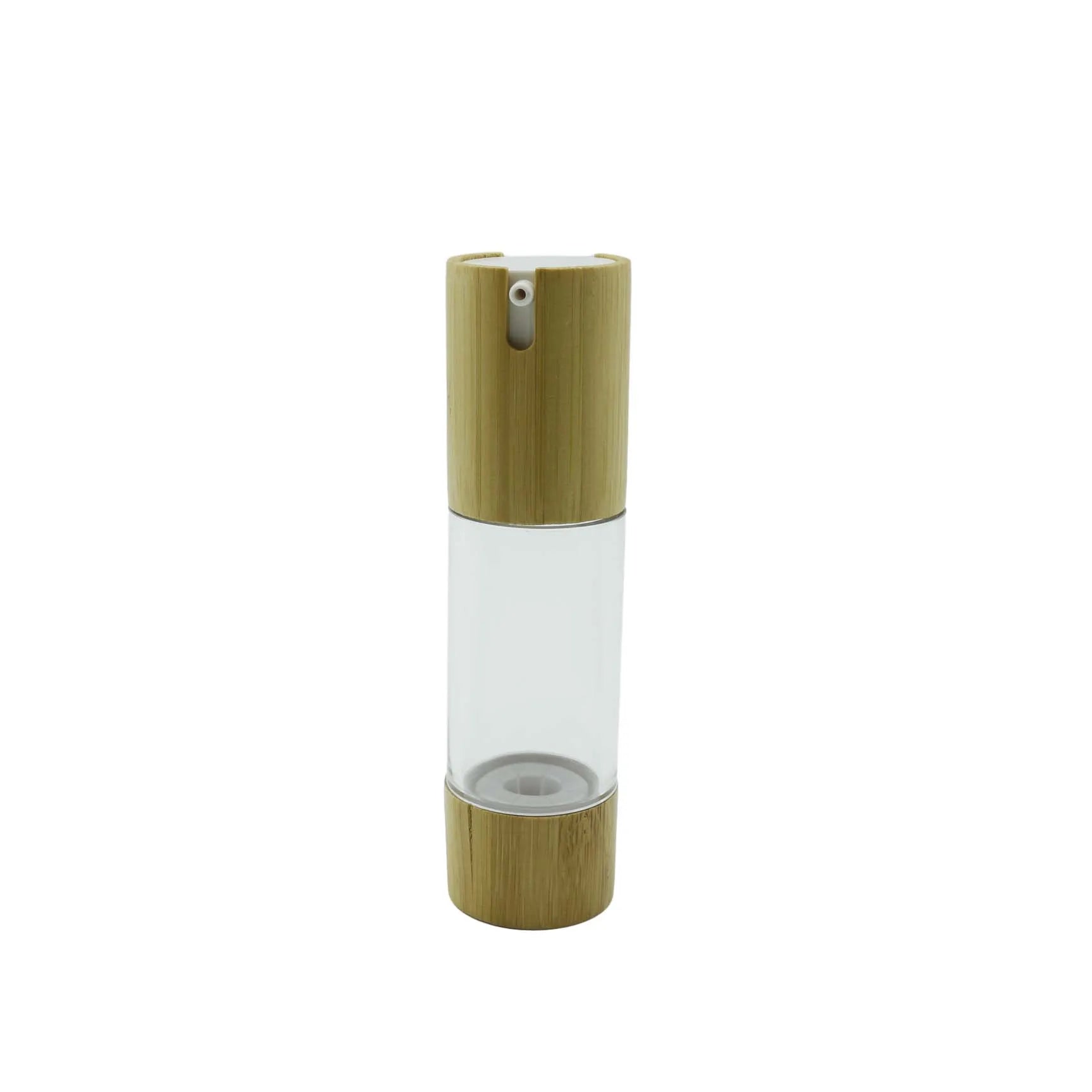 Customized Design Eco-friendly 15ml 30ml 50ml Sprayer Cream Bamboo Airless Lotion Shampoo Bottles Pump Cosmetic Packaging - 图片 4