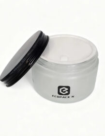 200g Cosmetic Body Butter Round Frosted Matte Glass Cream Cosmetic Jars With Plastic Lids 200ml