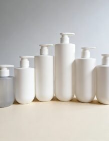 Environmentally Friendly Round Shaped Shampoo and Conditioner Shower Cosmetic Pump Bottle