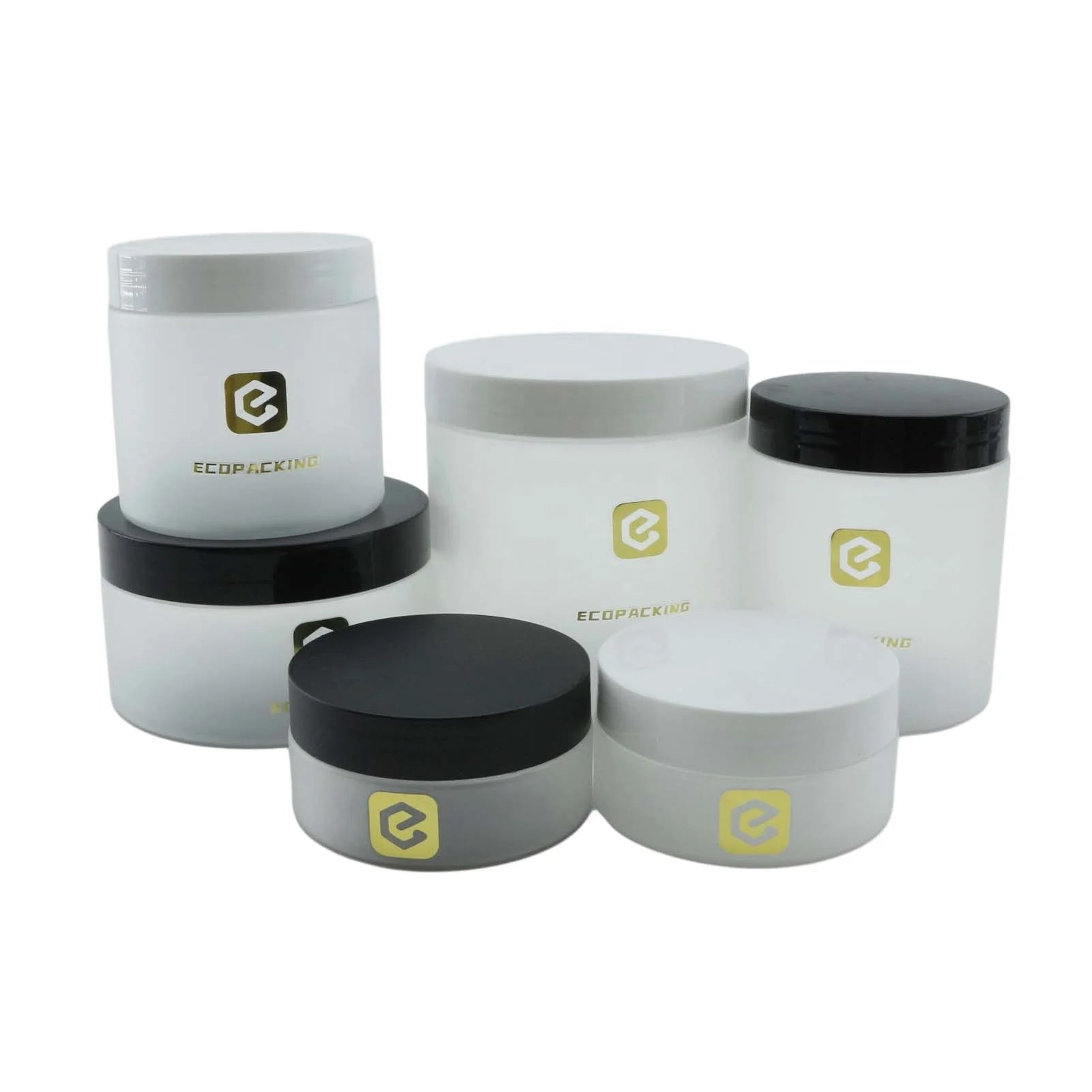 Custom clear Frosted Plastic Jar PET Cream Jars 30g 50g 100g 120g 150g 200g 250g 300g 400g 500g 1000g Body Scrub Plastic Jar