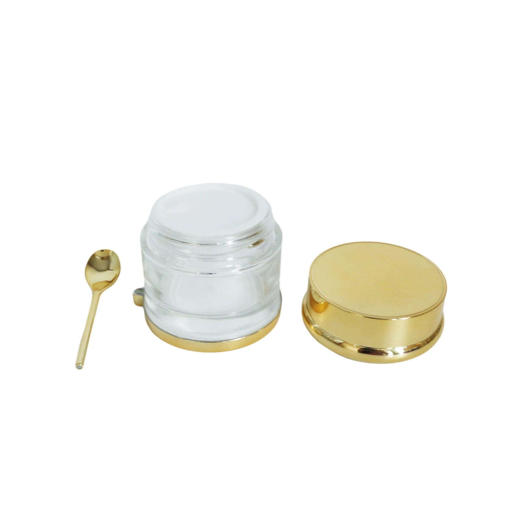 Luxury Custom OEM 30ml 50ml 80ml Glass Jar with Spatula Empty Cosmetic Packaging for Cream Body Balm Butter Lotion Skin Care - 图片 4