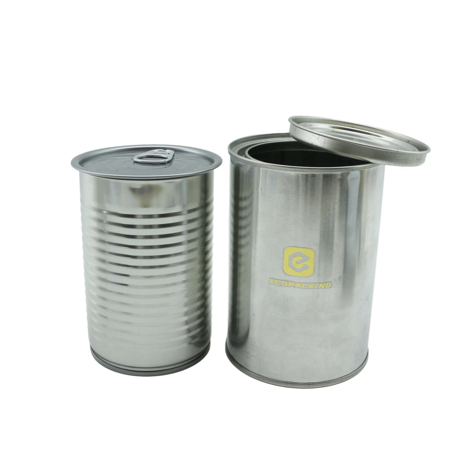 Round Empty Sardine Canned Fish Tin 3-pieces Sardine Canned Fish Container - 图片 3