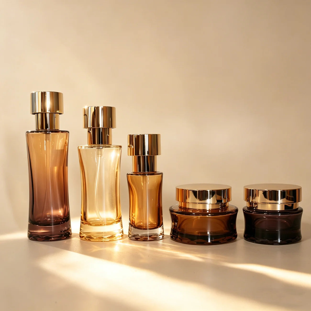 Cosmetic Packaging Set Containers 40ml 100ml 120ml 30g 50g 100g Skincare Serum Lotion Cream Glass Bottles and Jars - 图片 7