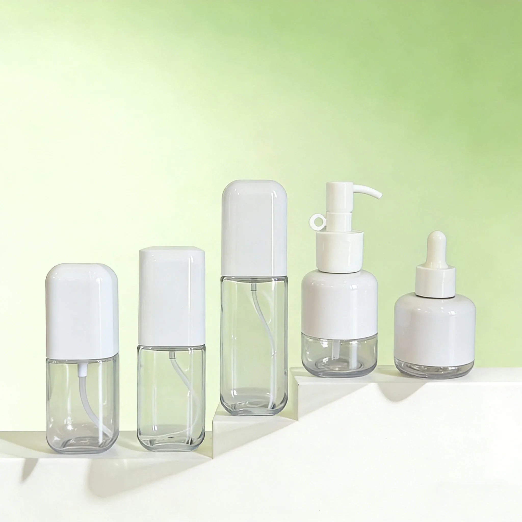 Custom Color Square Plastic Bottle Set Perfume Spray Bottle Lotion Pump Bottle for Beauty Packaging - 图片 3