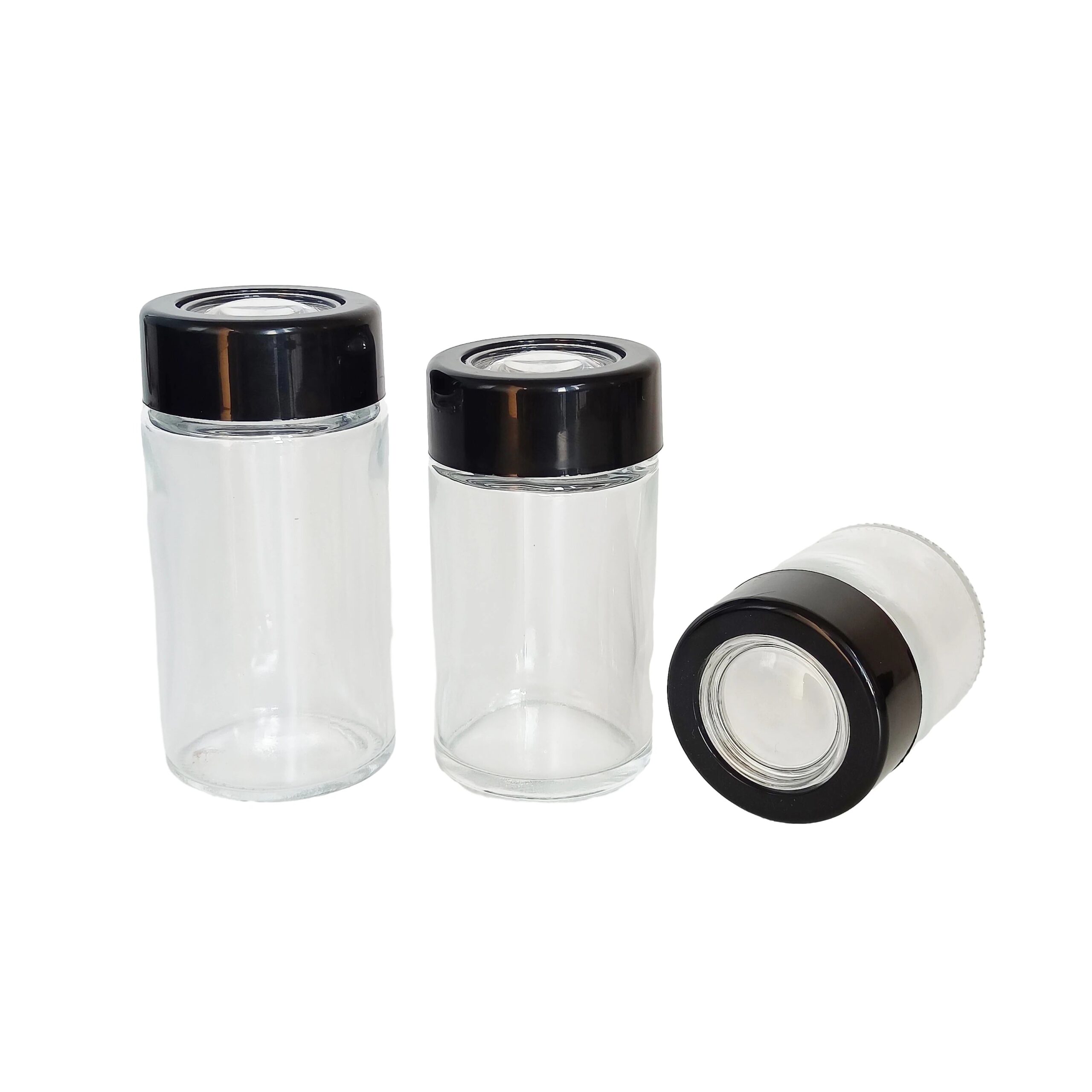 30ml 60ml 90ml High Quality Custom Glass Jar with Childproof Magnifying Lid for Dry Flower Packaging - 图片 2