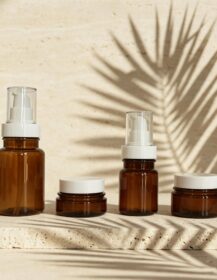 Natural Organic Amber Pet Cosmetic Skincare Plastic Pump Lotion Bottle & Moisturizer Cream Plastic Container Packaging