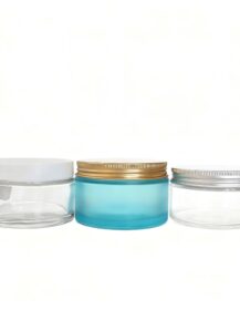 Empty Wide Mouth Body Butter Jars Luxury 200ml 200g Face Cream Glass Container with Aluminum Lid