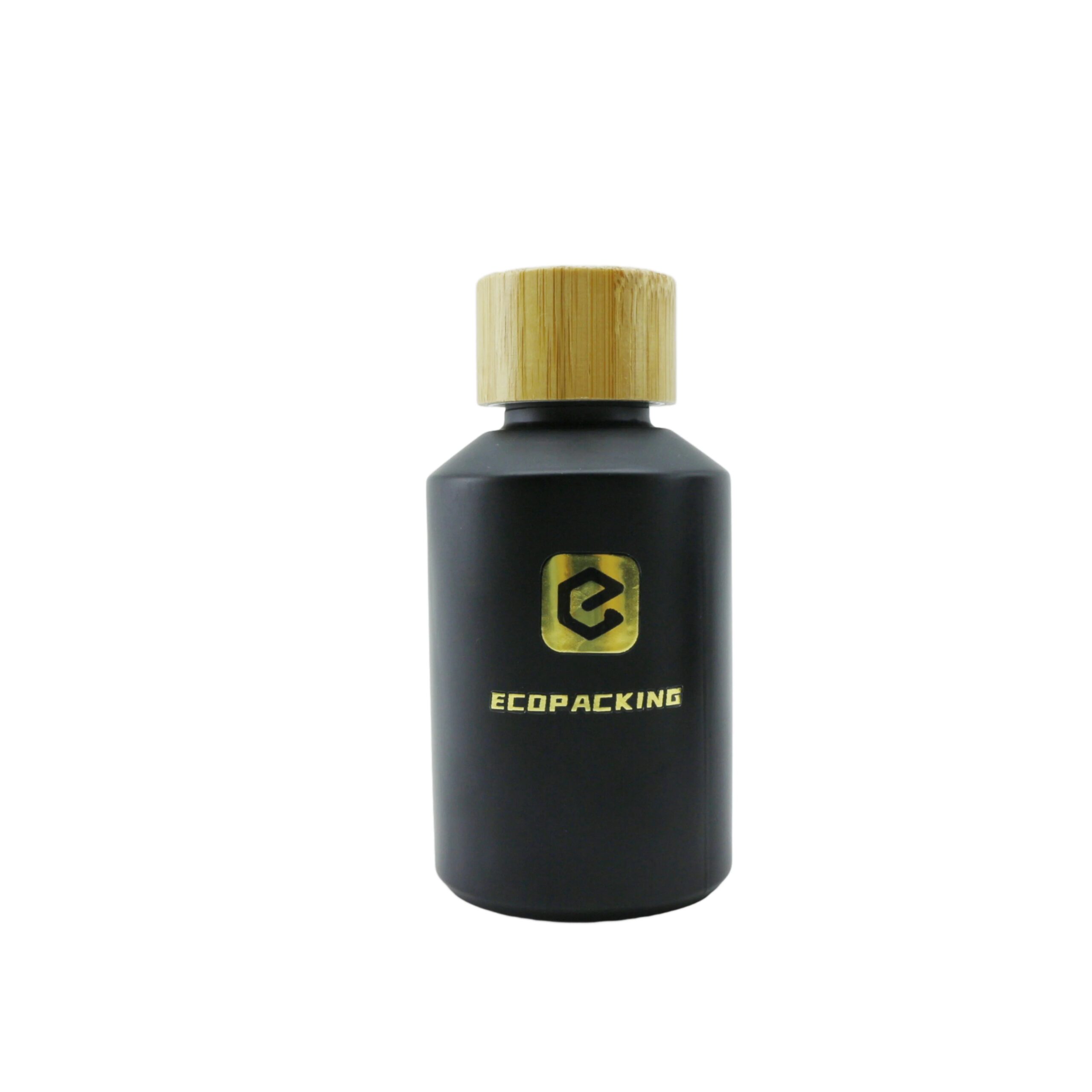 Shiny Black Glass Bottle 60 ml Glass Cosmetic Bottle 2 oz Cream Bottle with Plastic Black Pump Switch Pump External Spring Pump - 图片 2