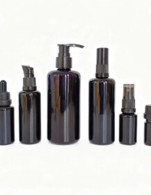 Glass Perfume Lotion Bottle 5ml 10ml 15ml 20ml 30ml 50ml 100ml 200ml Black Glass Bottles for Essential Oil Serum M888