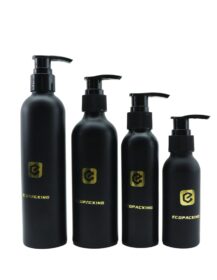 Matte Black 30ml 50ml 100ml 150ml 200ml 300ml 500ml Aluminum Cosmetic Pump Bottle Cosmetic Container