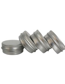 Empty 5ml 10ml 15ml Round Silver Metal Aluminum Candle Jar Tins Can Box Container