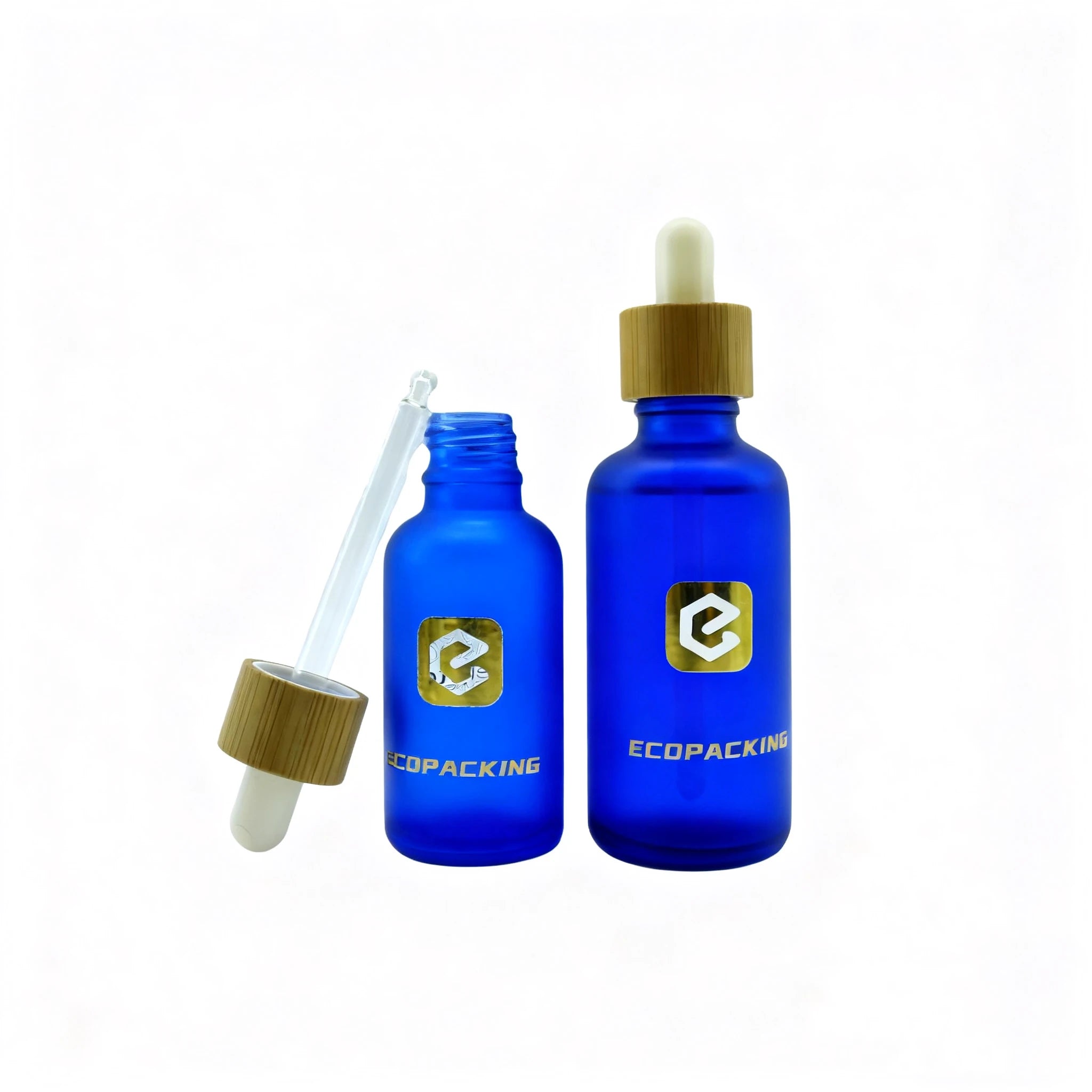 Cosmetic 5ml 10ml 15ml 20ml 30ml 100ml 50ml Glass Bottle clear Black Blue Green Amber Essential Oil Bamboo Dropper Glass Bottle