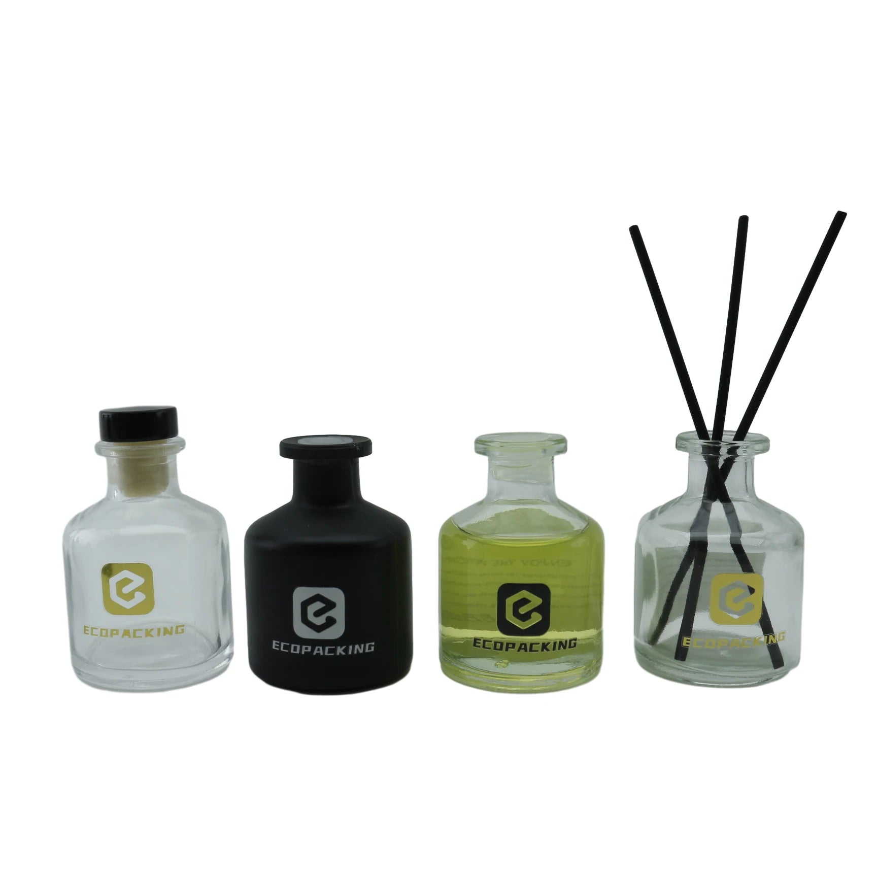 Wholesale 50ml 100ml 150ml Home Scent Room Bottle Fragrance Aroma Glass Reed Diffuser Bottle with Cap F888 - 图片 6