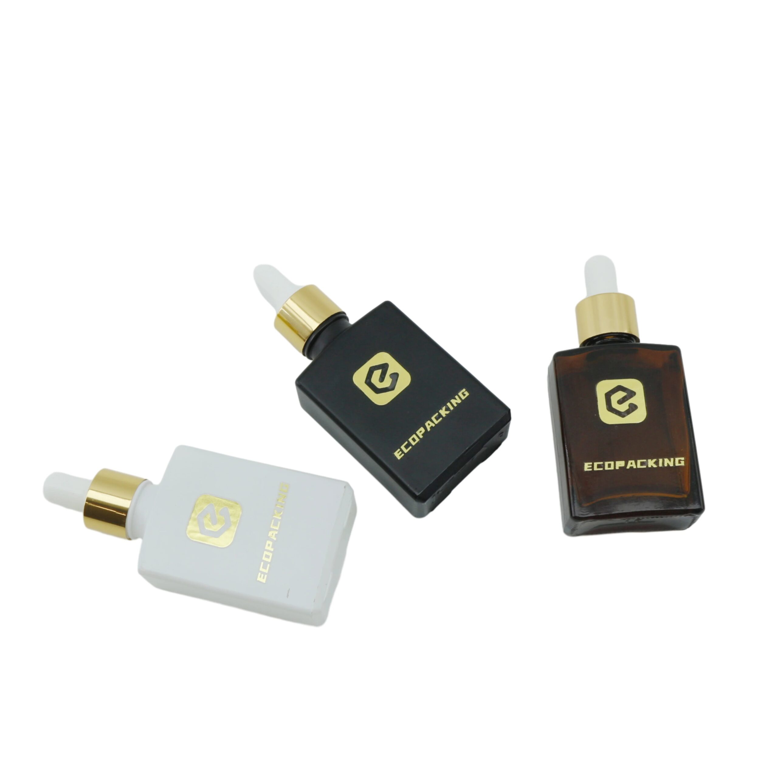 Label Square 1oz 30ml Glass Hair Growth Oil Bottles With Dropper for Massage Oil Essential Oil Serum Skincare Packaging - 图片 2