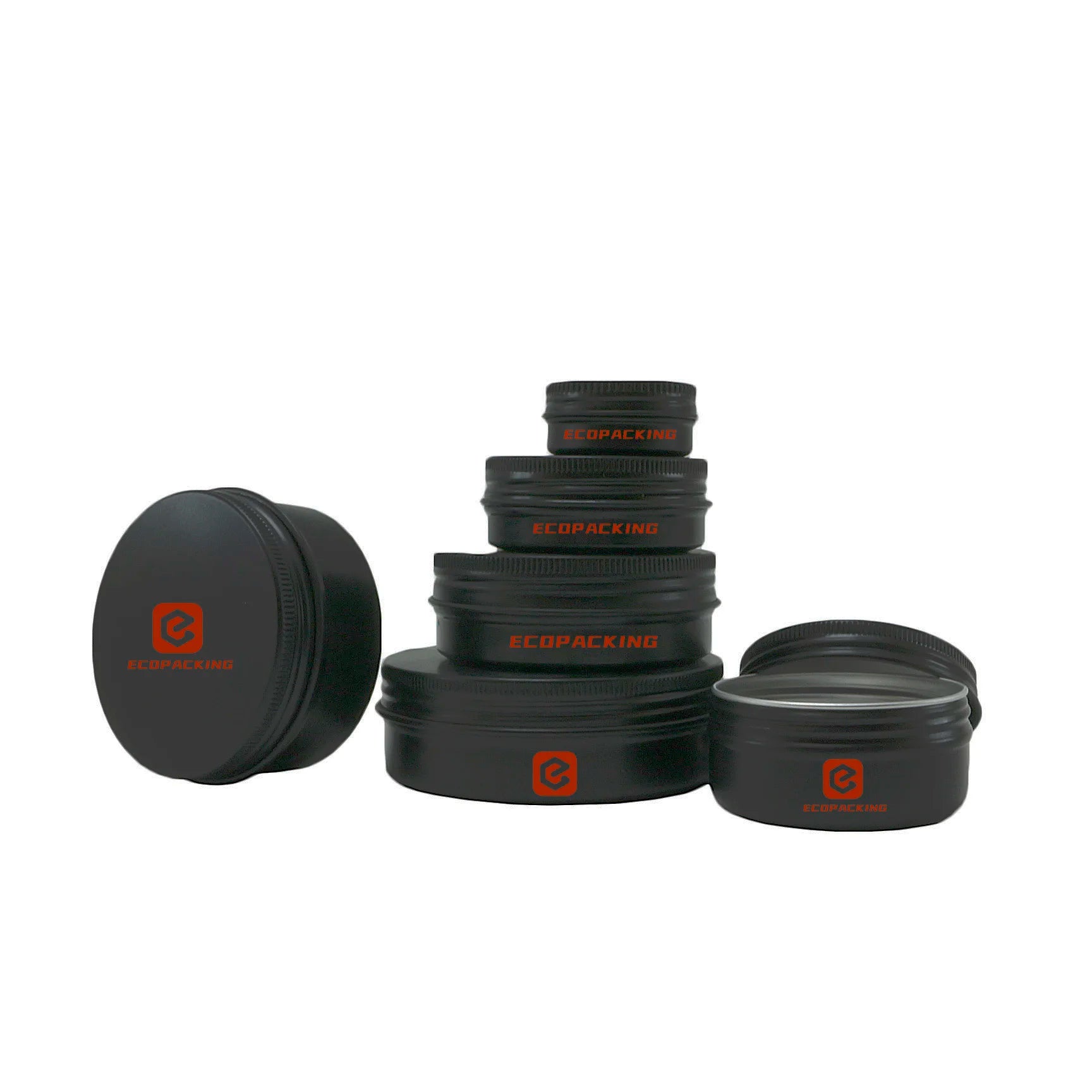 15ml 30ml 60ml 100ml 180ml Black Aluminum Tin Jars Containers Leak Proof Cosmetic Tin Can Round Screw Lids for Candle Lip Balm - 图片 7