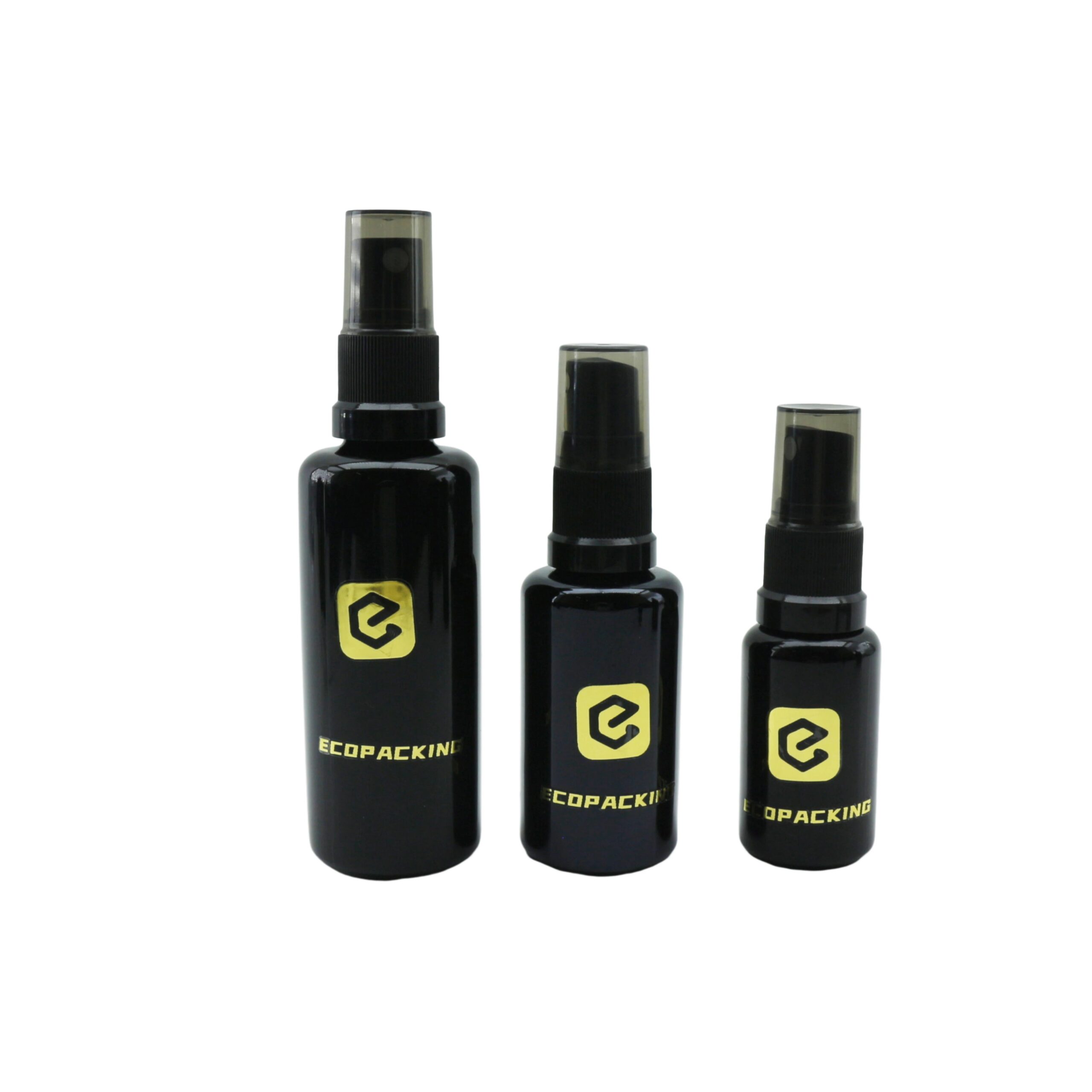Skincare Packaging 5ml 10ml 15ml 30ml 50ml 100ml Pump Spray Serum Oil UV Black Glass Bottle - 图片 2