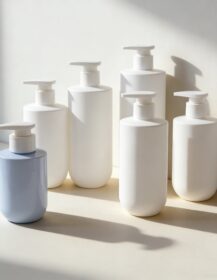 OEM 500ml White HDPE Plastic Bottle Pump Horizontal Handle Base for Face Cream Cleanser Shampoo Conditioner Silk Screen