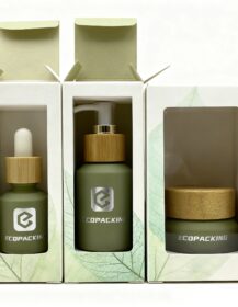 Custom Box Slant Shoulder Glass Lotion Bottle 15g 30g 120ml Empty Lotion Pump Skin Care Serum Custom Logo