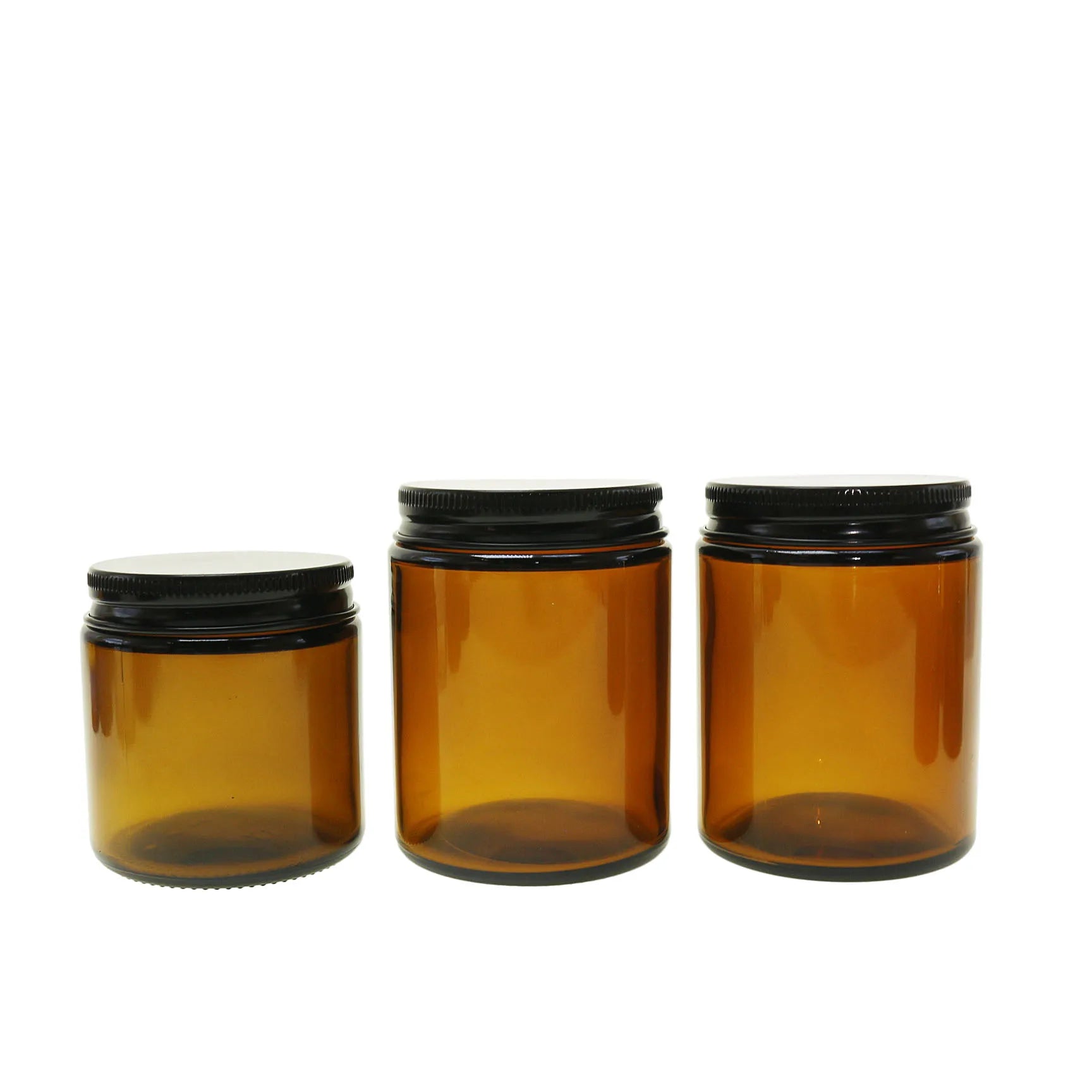 Wide Mouth Cosmetic Round Amber Glass Jar 200ml 250ml 500ml for Candle Packaging - 图片 3