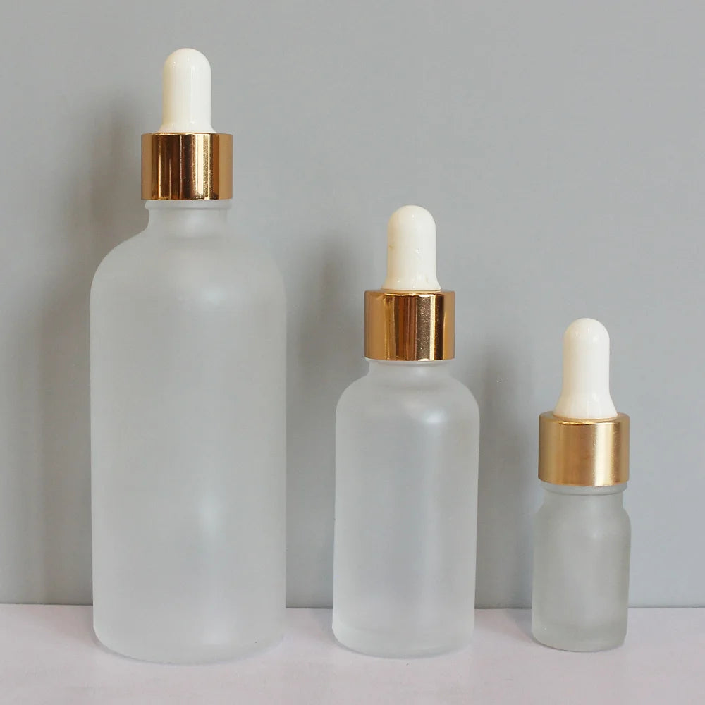 Cylinder 5ml 10ml 15ml 20ml 30ml 50ml 100ml Empty Essential Oil Bottle clear Frosted Glass Dropper Bottles for Cosmetics M888 - 图片 3