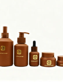 50g 15g 30ml 50ml 120ml Matte Frosted Cosmetic Packaging Set Slant Shoulder Glass Bottle Cream Serum Skincare Mascara Wigs