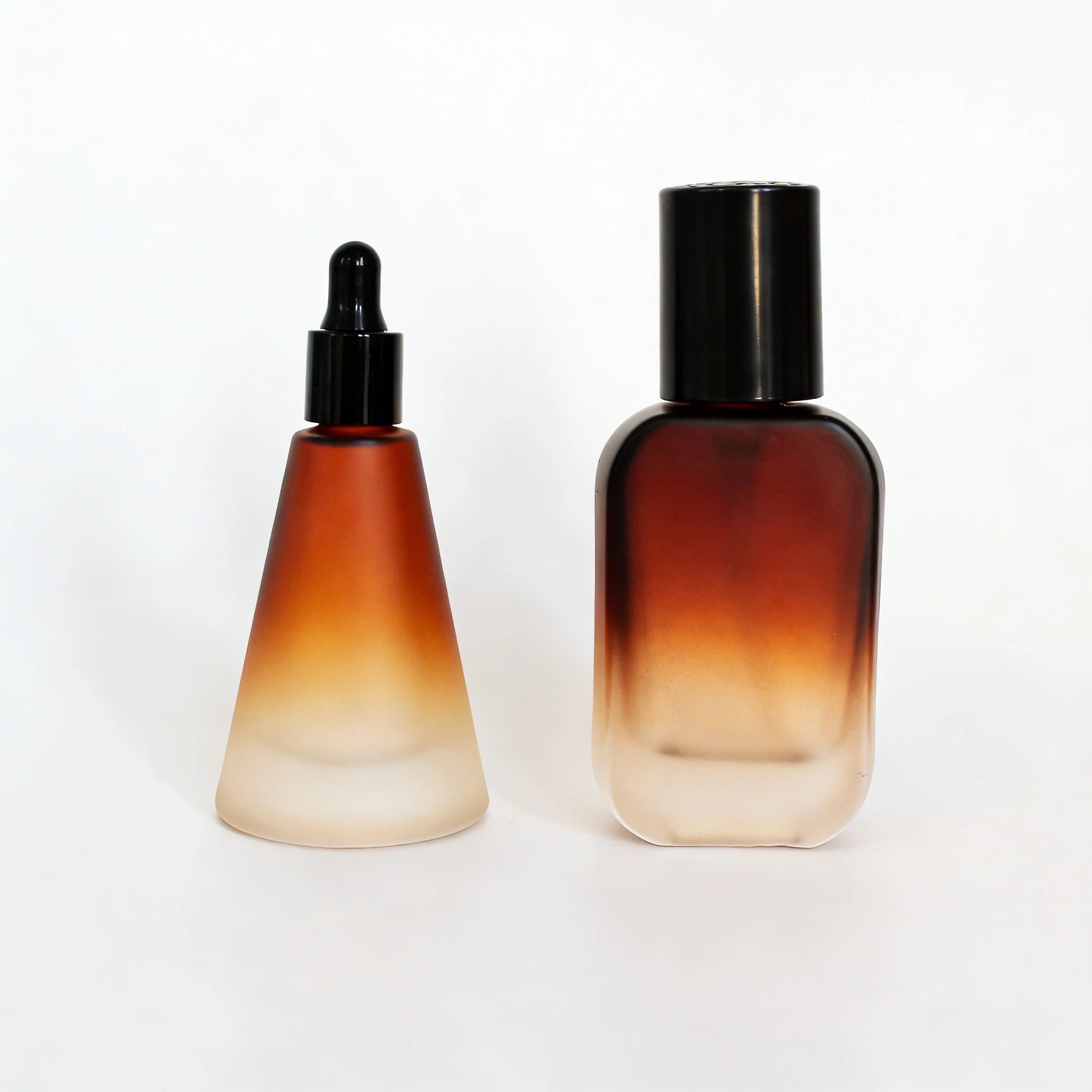 15ml 1/2oz Luxury Unique Frosted Amber Essential Oil Serum Cosmetic Glass Dropper Bottle with Pipette for Face Oil - 图片 6
