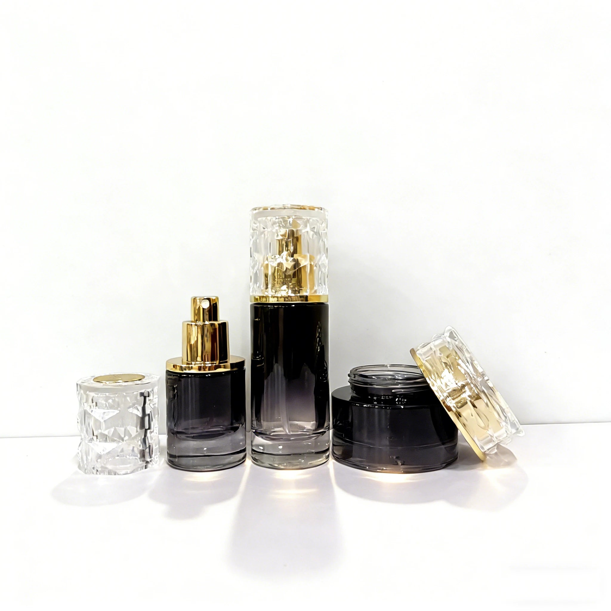OEM 20ml 30ml 50ml 100ml 120ml Lotion Pump Spray Glass Oil Bottle 30g 50g Face Cream Jar Set for Cosmetic Container - 图片 5